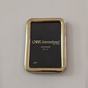 Vintage CARR International Solid Brass Photo Frame